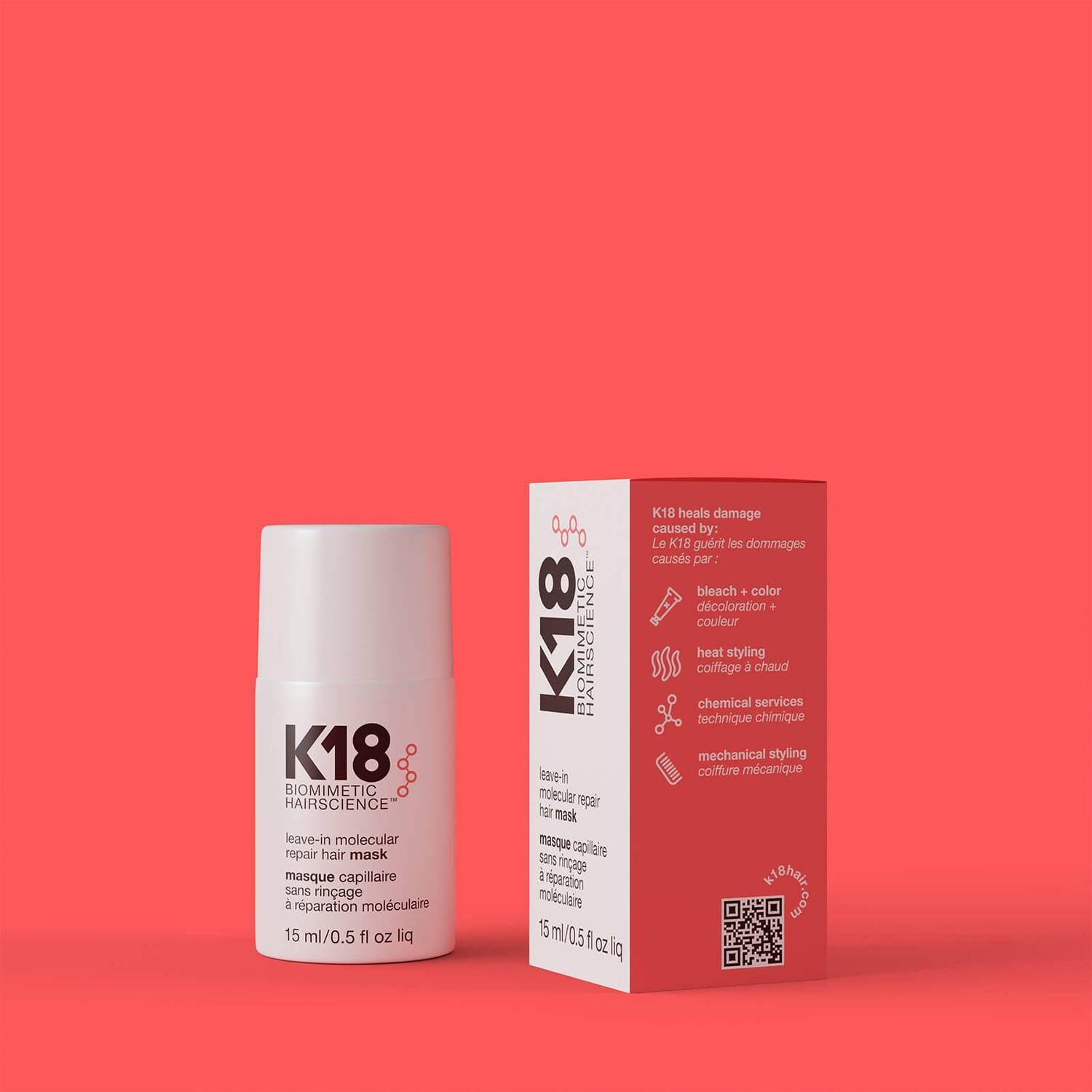 K18 маска за молекуларна обнова на косата 15ml
