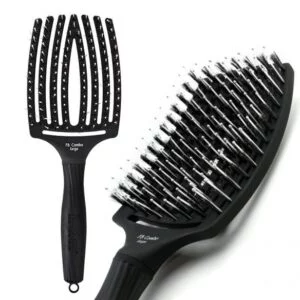Olivia Garden FINGERBRUSH CARE ICONIC BOAR AND NYLON-BLACK L